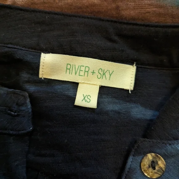 River + Sky organic cotton Slub Ojai blouse size xs - Picture 9 of 11